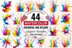 Colorful Ink Splash Clipart Bundle Product Image 1