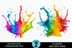 Colorful Ink Splash Clipart Bundle Product Image 3
