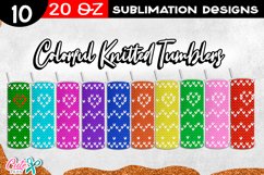 Colorful Knitted Christmas Tumbler Sublimation Bundle Product Image 2