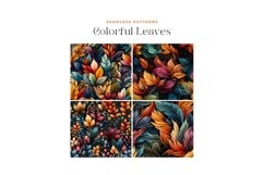 4 Colorful Leaves Seamless Pattern Background Product Image 2