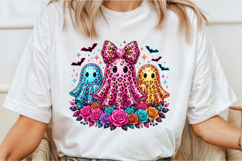 Colorful Leopard Ghost Trio PNG Product Image 2