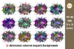 Big Colorful Leopard Print Backgrounds Bundle | 60 PNG Product Image 2