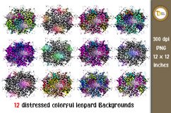 Big Colorful Leopard Print Backgrounds Bundle | 60 PNG Product Image 2