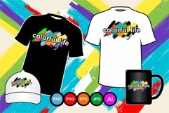 Vector image with the words COLORFUL LIFE Product Image 1