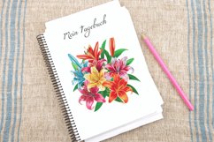 Watercolor Colorful Lily Bouquet Clipart Bundle Product Image 4