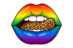 Colorful Lips Png| Western Png Product Image 1