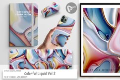 Digital Paper Colorful Liquid Product Image 1