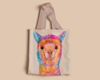 Watercolor Colorful Llama Sublimation Design - Animals PNG Product Image 5