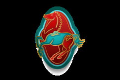 Colorful lunar new year horse chinese zodiac sign isolated Product Image 2