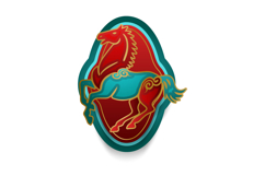 Colorful lunar new year horse chinese zodiac sign isolated Product Image 1