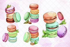 Colorful Macaroons Watercolor Sublimation Clipart Product Image 2