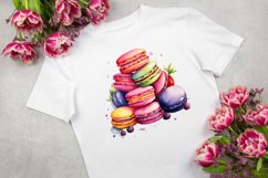 Colorful Macaroons Watercolor Sublimation Clipart Product Image 4