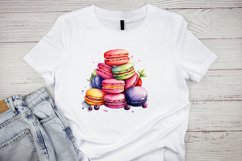 Colorful Macaroons Watercolor Sublimation Clipart Product Image 6