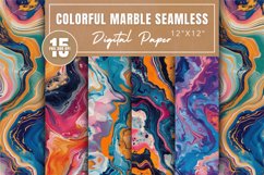 Colorful Marble Seamless Digital Paper Bundle Product Image 1