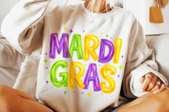 Mardi Gras PNG Sublimation, Fleur De Lis PNG, King Cake PNG Product Image 2