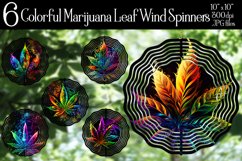 Glowing Colorful Marijuana Leaf Wind Spinners Designs Product Image 1