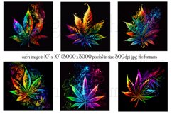 Glowing Colorful Marijuana Leaf Wind Spinners Designs Product Image 2