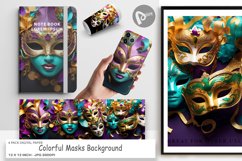 Digital Paper Mardi Gras Masks Product Image 1