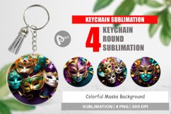 Keychain Mardi Gras Masks Product Image 1