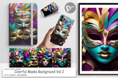 Digital Paper Mardi Gras Masks Product Image 1