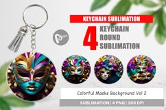 Keychain Mardi Gras Masks Product Image 1