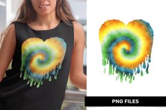 Dripping Heart Shaped Spiral Tie Dye Product Image 1