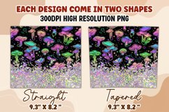 Colorful Mushroom Glitter 20oz Tumbler Sublimation Wrap Product Image 2
