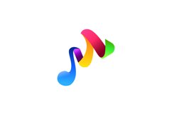 Colorful music media logo design template Product Image 1