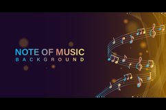 Colorful music notes with bokeh banner and poster design Product Image 2