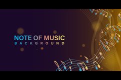 Colorful music notes with bokeh banner and poster design Product Image 2