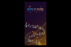 Colorful music notes with bokeh vertical banner design Product Image 2