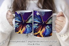 Butterflies Oil Painting Style Sublimation Mug Designs set10 Product Image 2