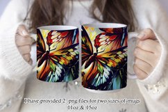 Butterflies Oil Painting Style Sublimation Mug Designs set11 Product Image 2