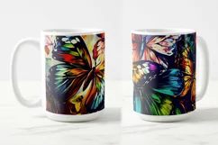 Butterflies Oil Painting Style Sublimation Mug Designs set11 Product Image 3