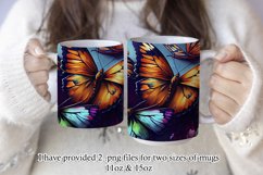 Butterflies Oil Painting Style Sublimation Mug Designs set12 Product Image 2