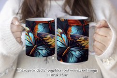 Butterflies Oil Painting Style Sublimation Mug Designs set13 Product Image 2