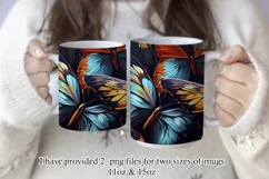 Butterflies Oil Painting Style Sublimation Mug Designs set13 Product Image 2