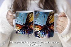 Butterflies Oil Painting Style Sublimation Mug Designs set 2 Product Image 2