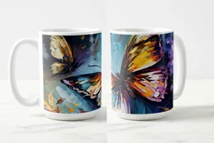 Butterflies Oil Painting Style Sublimation Mug Designs set 2 Product Image 3