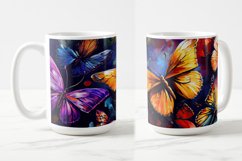 Butterflies Oil Painting Style Sublimation Mug Designs set 5 Product Image 3