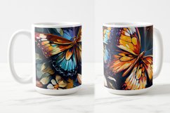 Butterflies Oil Painting Style Sublimation Mug Designs set 6 Product Image 3