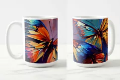 Butterflies Oil Painting Style Sublimation Mug Designs set 7 Product Image 3