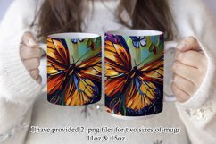 Butterflies Oil Painting Style Sublimation Mug Designs set 8 Product Image 2