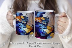 Butterflies Oil Painting Style Sublimation Mug Designs set 9 Product Image 2
