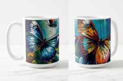 Butterflies Oil Painting Style Sublimation Mug Designs set 1 Product Image 3