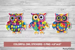 Owl Stickers | Kids Design Printable PNG | Bird Clipart PNG Product Image 1