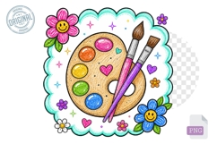 Colorful Paint Palette Clipart PNG for Creative Classrooms Product Image 1