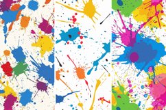 Colorful Paint Splashes Digital Paper Bundle Product Image 3