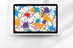 Colorful Paint Splashes Digital Paper Bundle Product Image 4