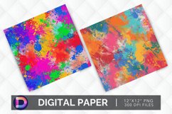 Colorful Paint Splotch Digital Paper Product Image 1